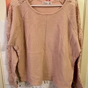 Madison Blush Textured Pullover